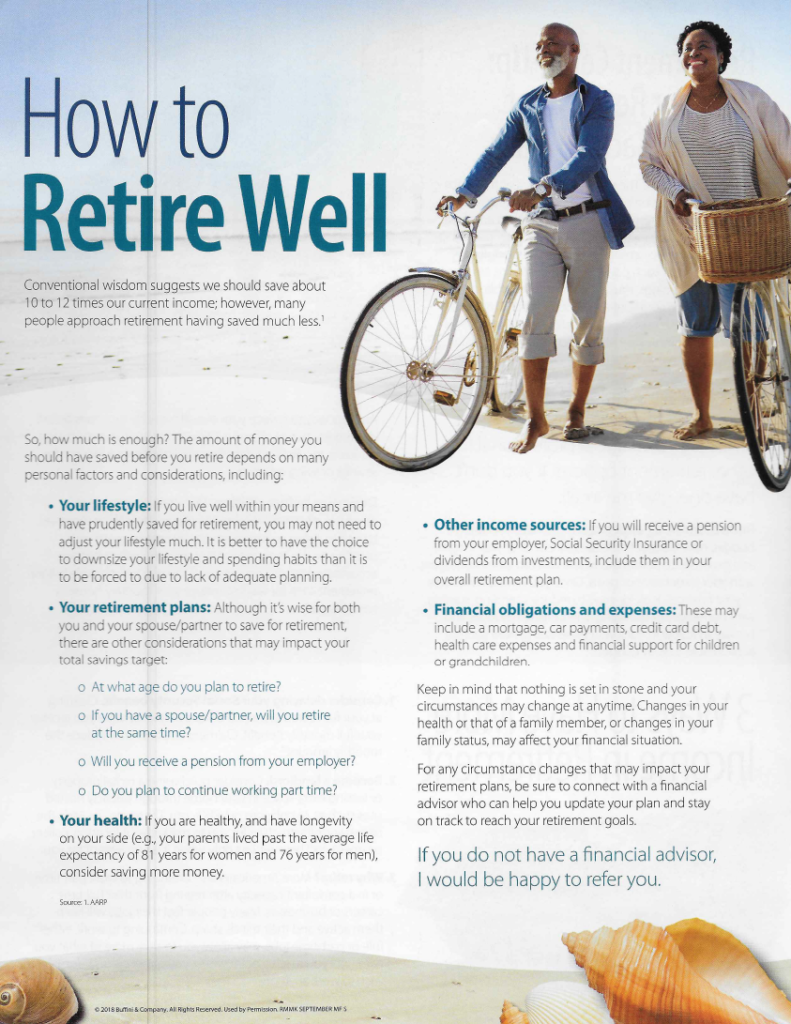 How to Retire Well 1
